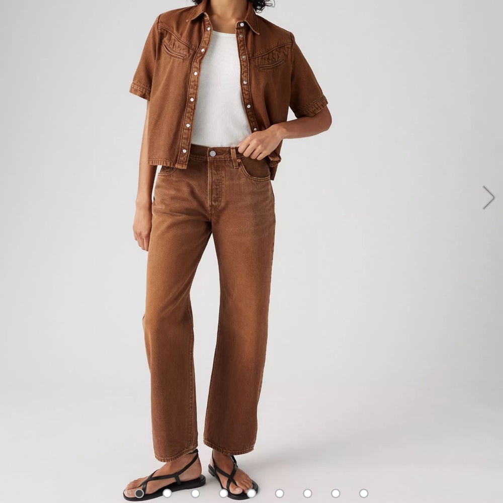 Levi’s 501 ankle Jean in brown - size 27